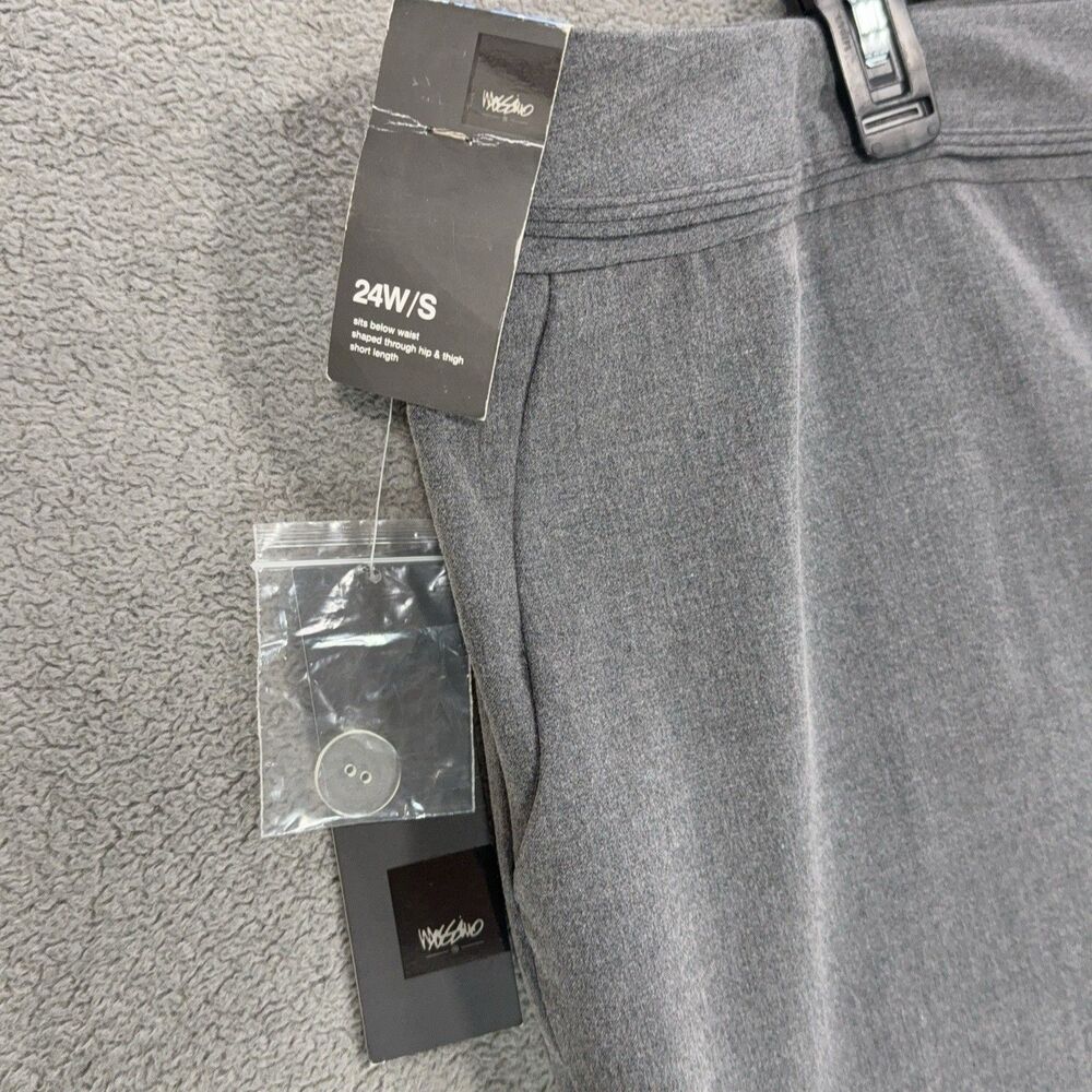 Mossimo Women's 24W Short Dress Pants Gray Career Trousers Stretch Below Waist - Picture 6 of 15